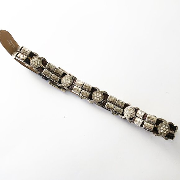 Vintage Western Glam Lizard Rhinestone 90's belt / Unisex - Picture 7 of 7